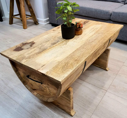 Rustic coffee table solid wood - rustic,