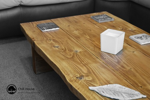 Waney live edge coffee - live, table