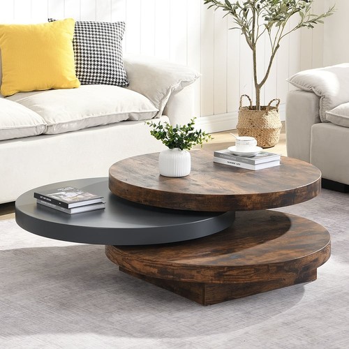 Triplo round wooden rotating - round,