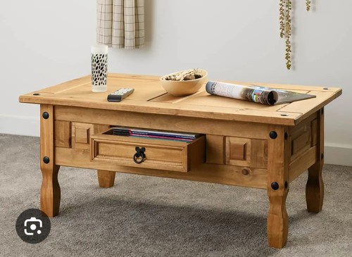 Solid wood coffee table with - wood,