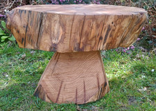 Coffee table chainsaw carved